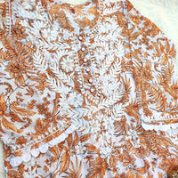 PIPING BUTTONS KURTI HAVING KANGOOREY ON DAAMAN & SLEEVES Mayuri Special - chikankariofficial