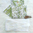 PIPING BUTTONS KURTI HAVING KANGOOREY ON DAAMAN & SLEEVES Mayuri Special - chikankariofficial