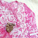 PIPING BUTTONS KURTI HAVING KANGOOREY ON DAAMAN & SLEEVES Mayuri Special - chikankariofficial