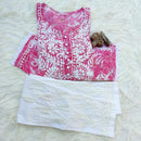 PIPING BUTTONS KURTI HAVING KANGOOREY ON DAAMAN & SLEEVES Mayuri Special - chikankariofficial