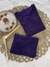 Plus Size Tone to tone Set - chikankariofficial