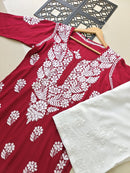 Premium 3D Modal worm Daman Kurta - chikankariofficial