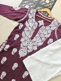 Premium 3D Modal worm Daman Kurta - chikankariofficial