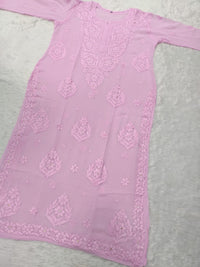 Premium 3D work Viscose Muqaish Kurti - chikankariofficial