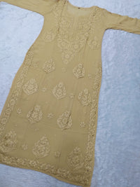 Premium 3D work Viscose Muqaish Kurti - chikankariofficial