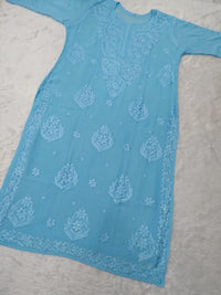 Premium 3D work Viscose Muqaish Kurti - chikankariofficial