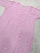 Premium 3D work Viscose Muqaish Kurti - chikankariofficial