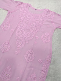 Premium 3D work Viscose Muqaish Kurti - chikankariofficial