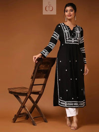 premium beautiful modal bangle work kurti - chikankariofficial
