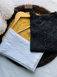 Premium Chanderi Rose Kurti - chikankariofficial