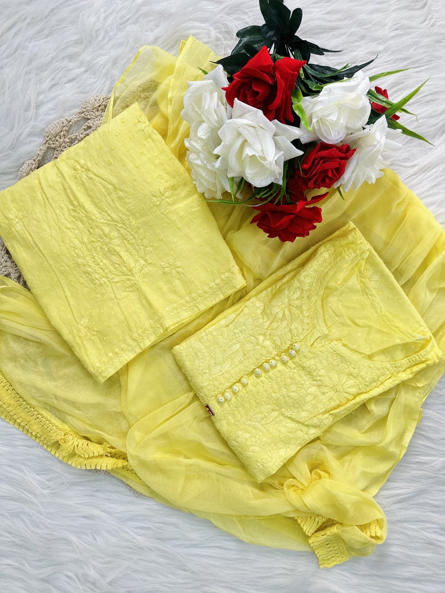 Premium dobby plazzo set (3pc) 2025 ✨ - chikankariofficial