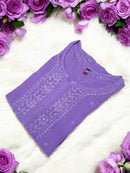 Premium Heavy Muqaish Chikan kurti - chikankariofficial