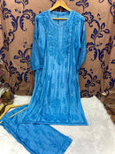 Premium New Design Fine Work Chanderi Plazo combo - chikankariofficial