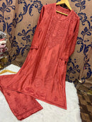 Premium New Design Fine Work Chanderi Plazo combo - chikankariofficial