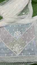 PREMIUM ORGANZA SAREE - chikankariofficial