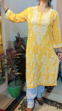 Premium Quality modaal with heavy Ghaas Patti work - chikankariofficial