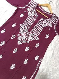 Premium Rayon Kurti Fabric - chikankariofficial