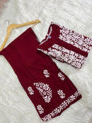 Premium Rayon Set With Fine soft Touch work - chikankariofficial