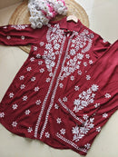 Premium Rayon Shirt Pant Co ord Sets - chikankariofficial