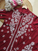 Premium Rayon Shirt Pant Co ord Sets - chikankariofficial