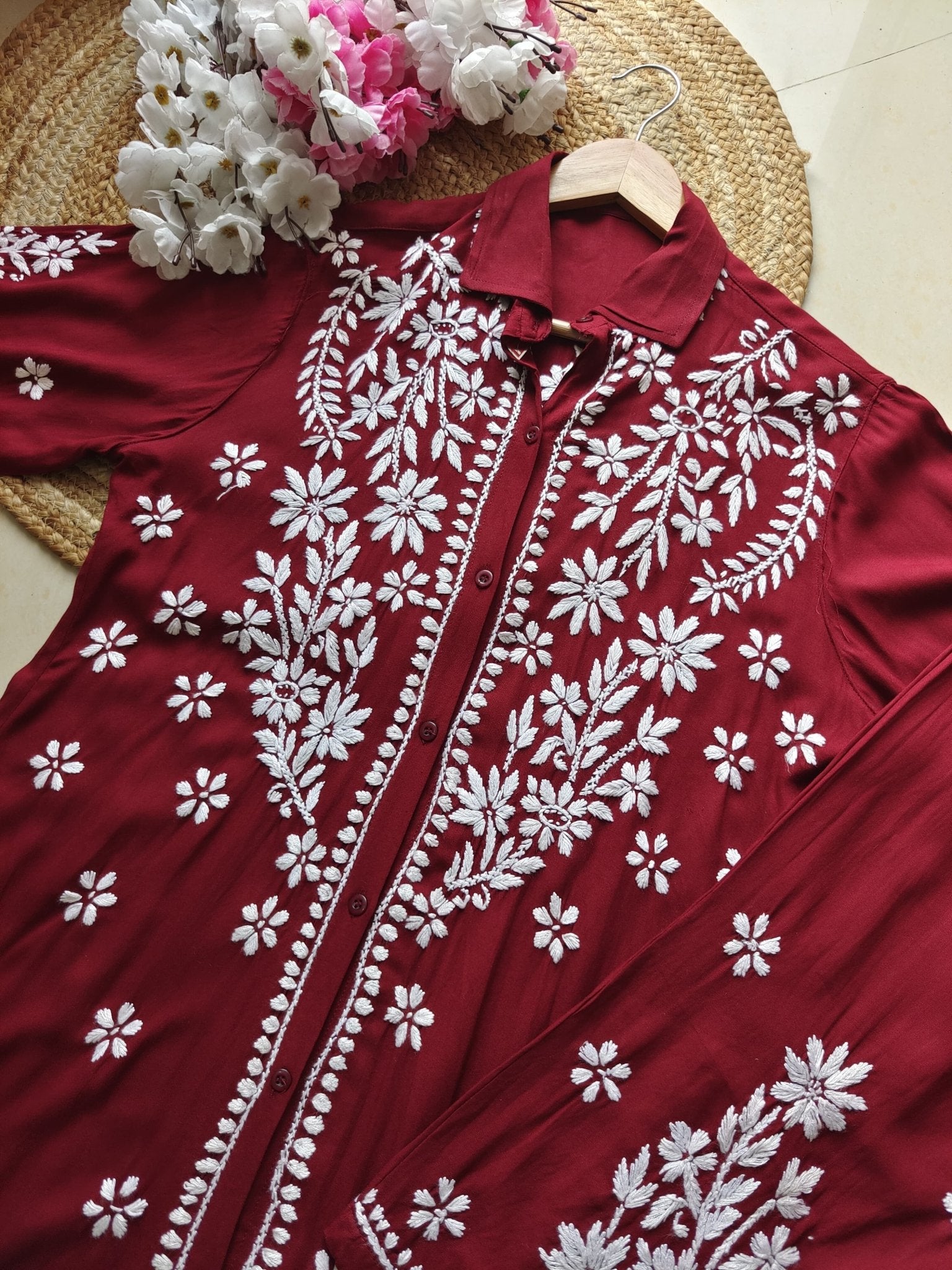 Premium Rayon Shirt Pant Co ord Sets - chikankariofficial