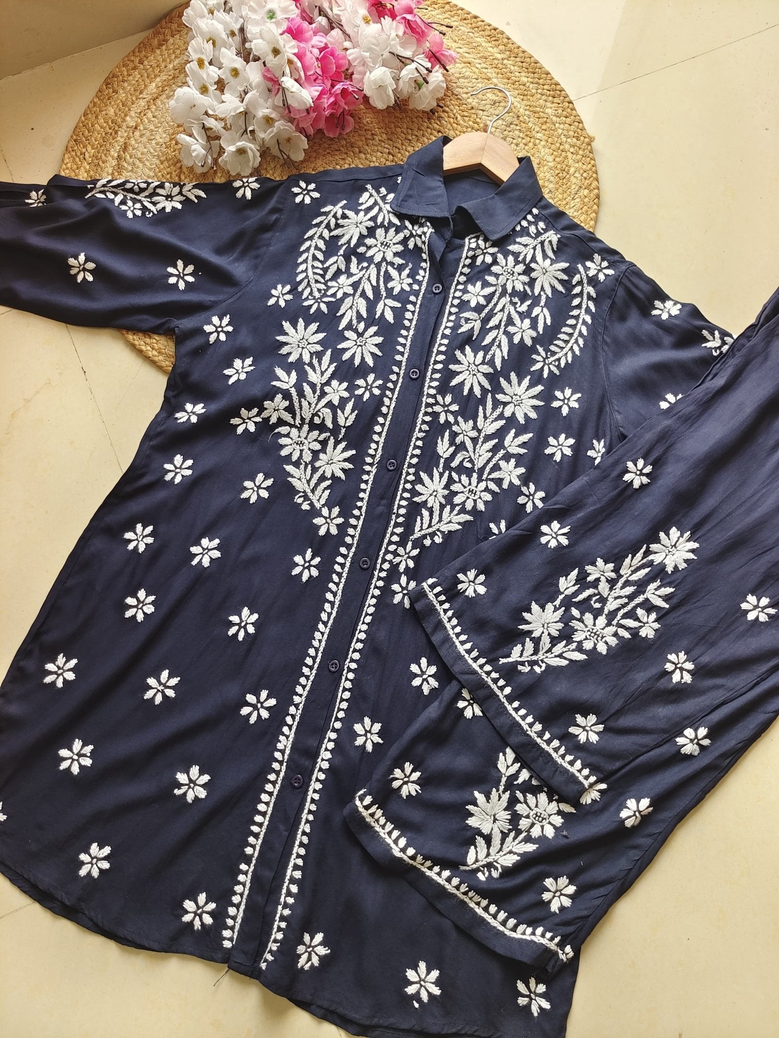 Premium Rayon Shirt Pant Co ord Sets - chikankariofficial