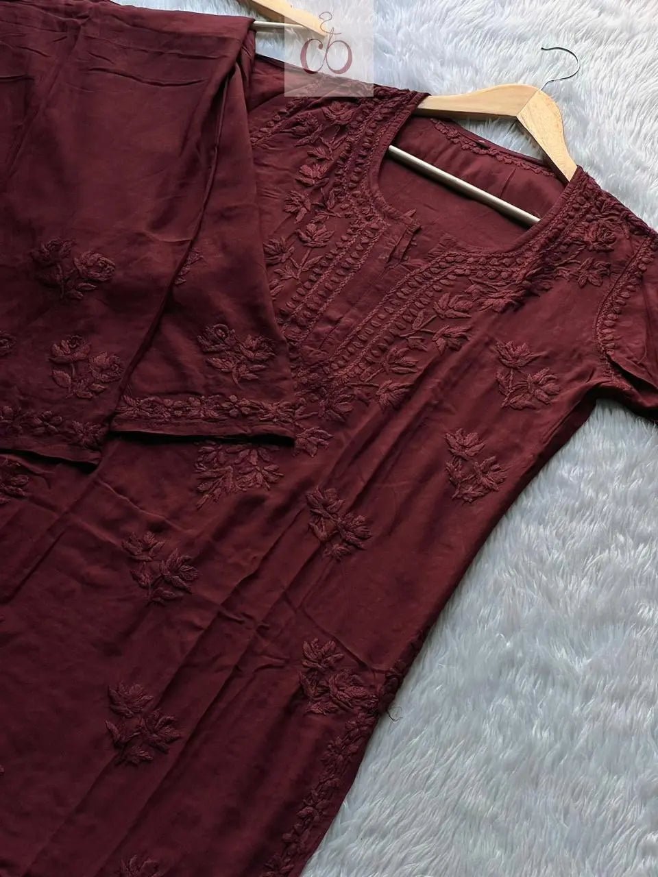 Premium Rehmat Luxe Modal Set - chikankariofficial