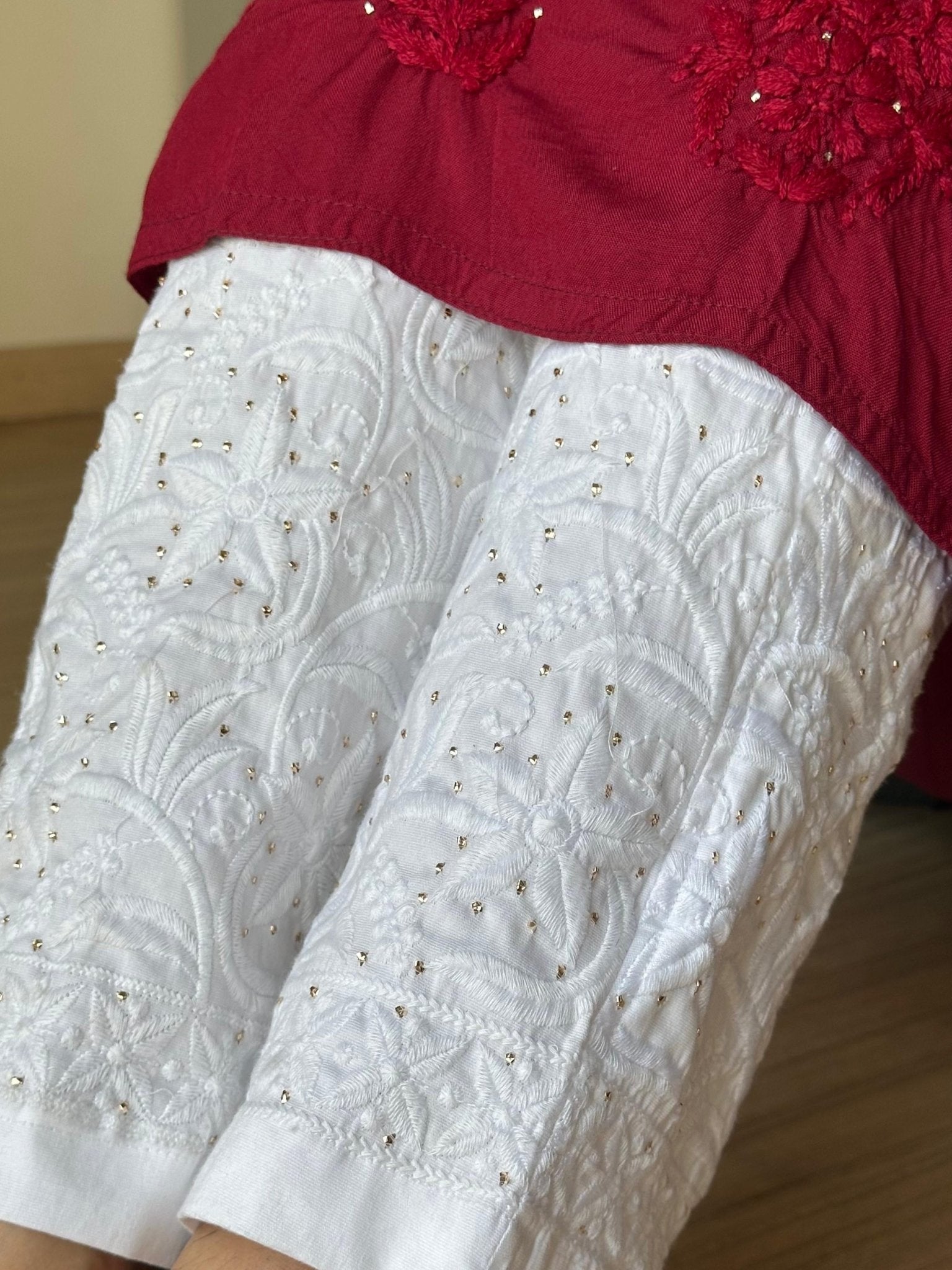 Premium Soft Rayon Muqaish kurti Santoshi Special - chikankariofficial