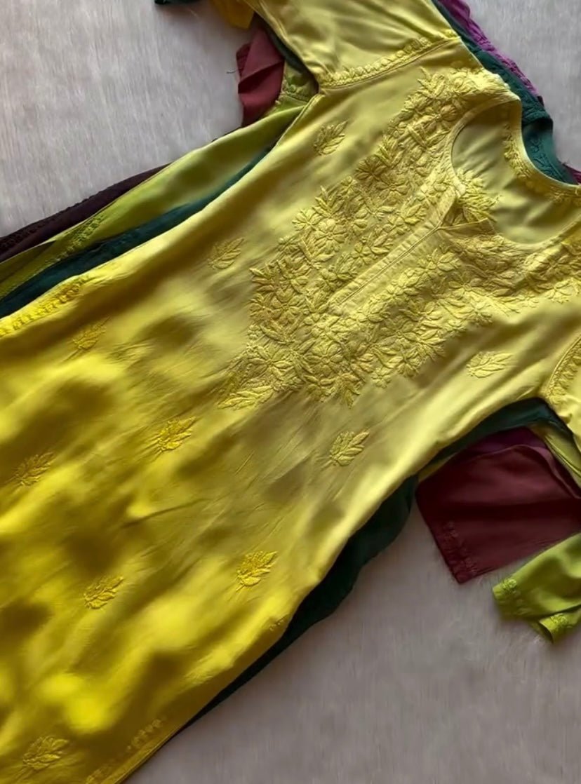 Premium super soft rayon in extra beautifull colours ( best selling kurti) - chikankariofficial