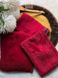 Premium Viscose Dyeable Sharara Pair - chikankariofficial