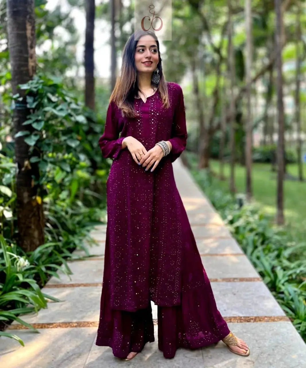 Premium Viscose Dyeable Sharara Pair