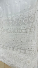 Premium Viscose Saree with Muqaish work - chikankariofficial