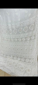 Premium Viscose Saree with Muqaish work - chikankariofficial