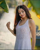 Premium Viscose Sleveless Short Kurti - chikankariofficial