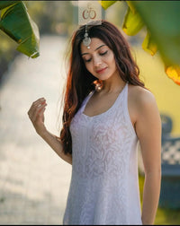 Premium Viscose Sleveless Short Kurti - chikankariofficial