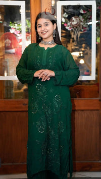 Premium Viscose With Plazzo - chikankariofficial