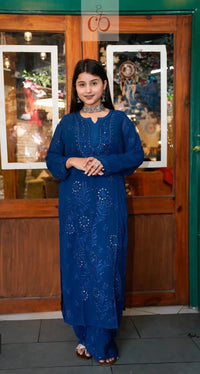 Premium Viscose With Plazzo - chikankariofficial