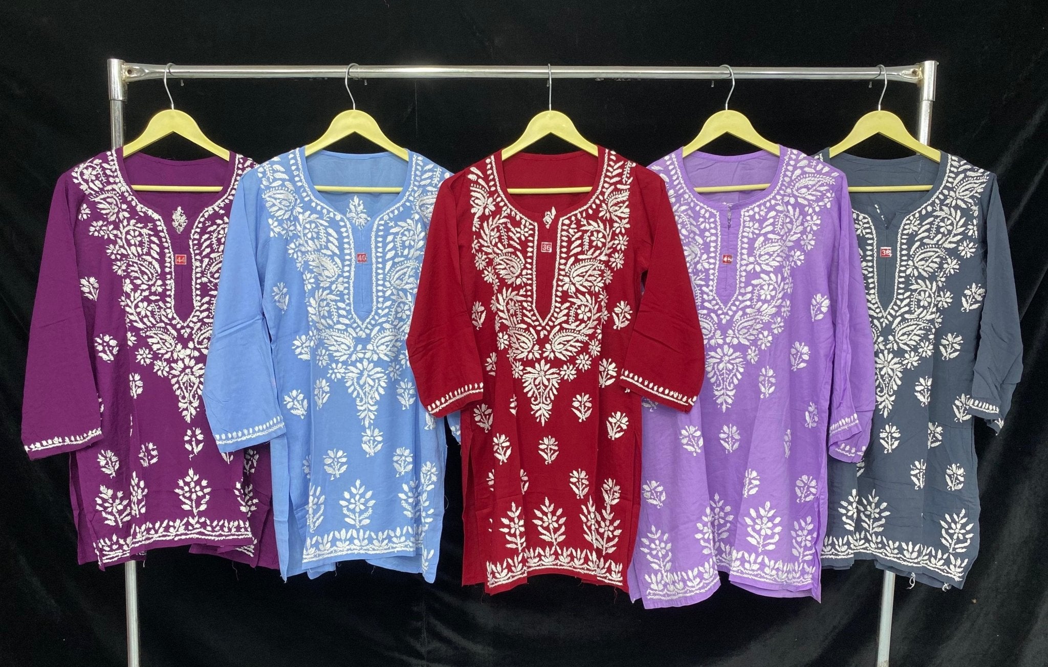 Pretty embroidered Short Top in Modal