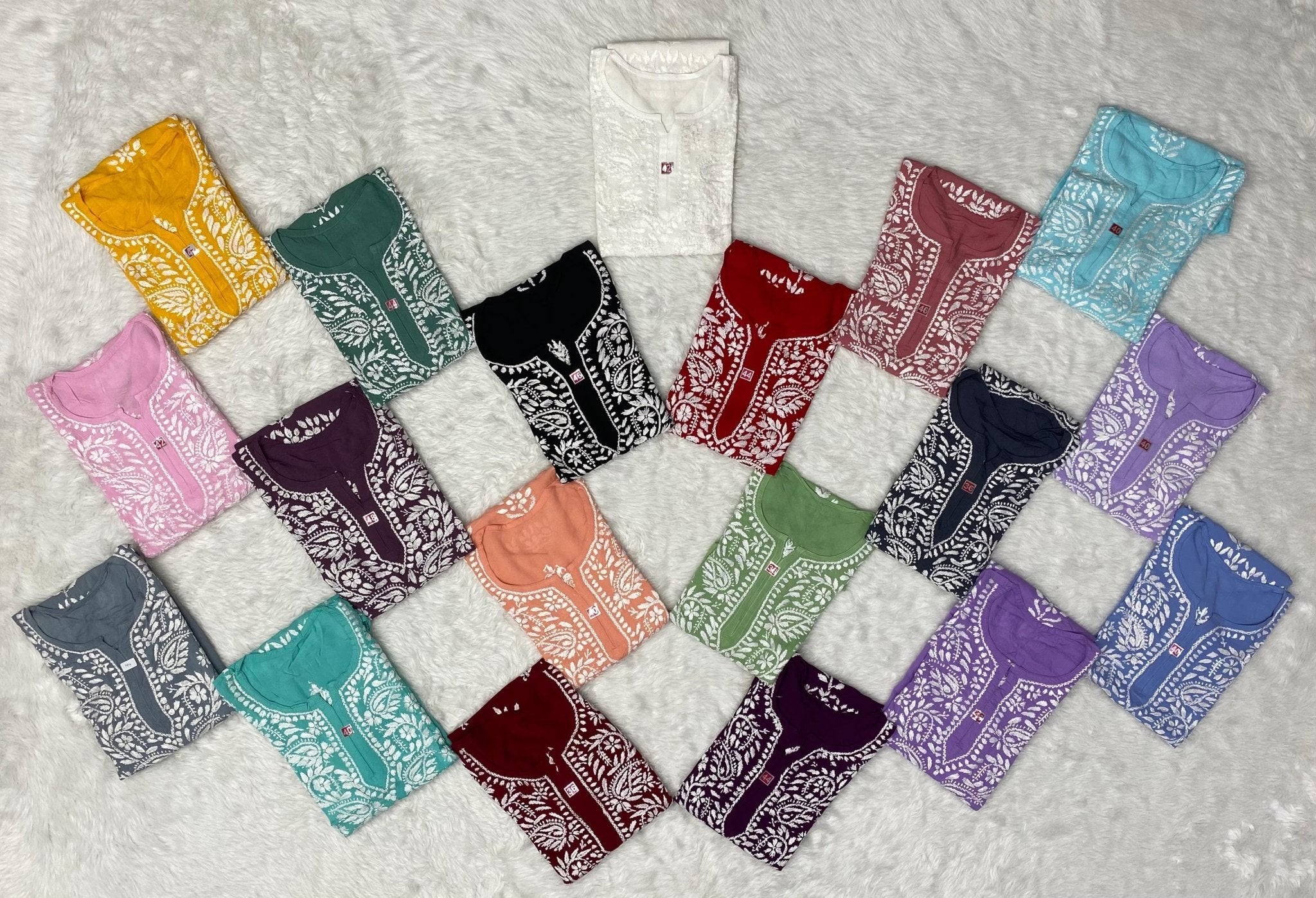 Pretty embroidered Short Top in Modal - chikankariofficial