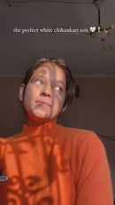 Harshita White Modal Cotton Chikankari 3pc Set