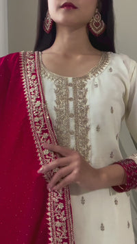 Chinnon Heavy embroidered Festive Set