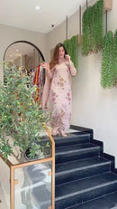 3 PIECE STYLISH A-line KURTI, BOTTOM WITH BEAUTIFUL DUPATTA