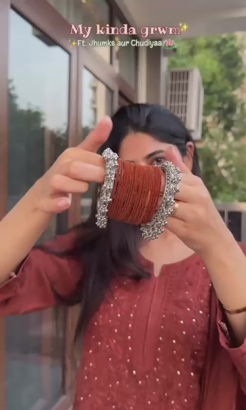 Zoya 3pc Set Golden Muqaish Work Chikankari Hand worked