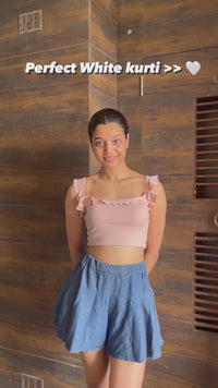 Harshita White Modal Cotton Chikankari 3pc Set