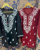 Pure Cotton short Tops - chikankariofficial