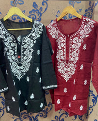 Pure Cotton short Tops - chikankariofficial