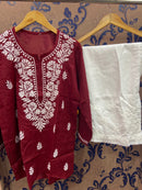 Pure Cotton short Tops - chikankariofficial