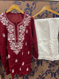 Pure Cotton short Tops - chikankariofficial