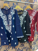 Pure Cotton short Tops - chikankariofficial