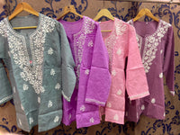 Pure Cotton short Tops - chikankariofficial